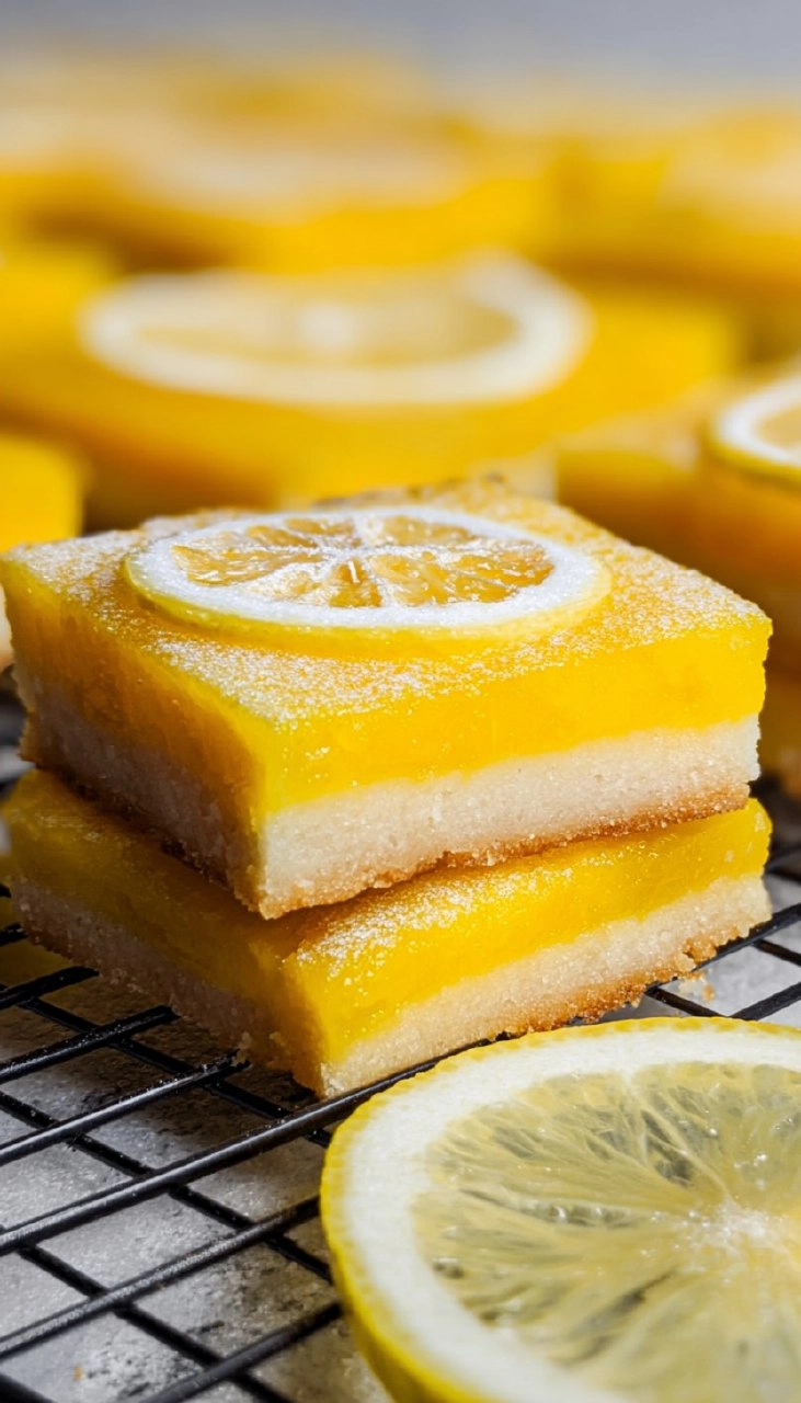 Meyer Lemon Bars with Extra Buttery Shortbread Crust