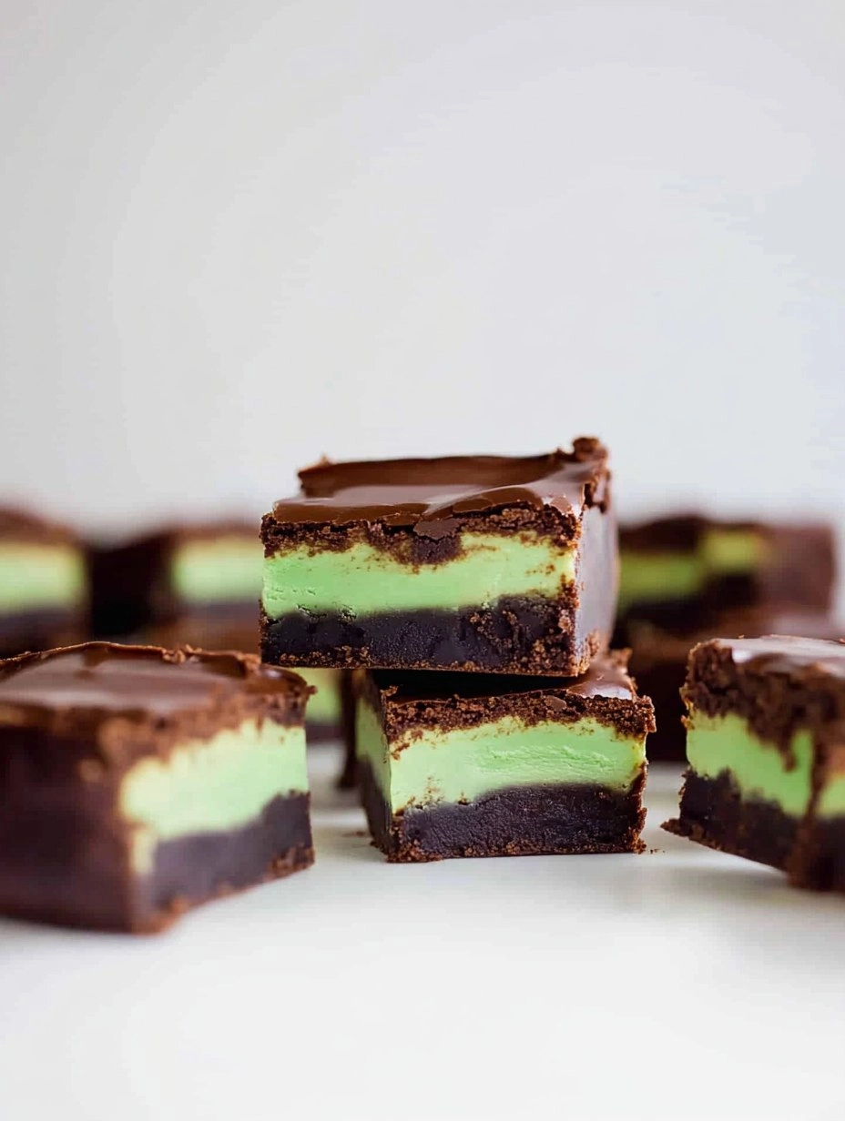Mint Chocolate Brownies | Easy St Patrick's Day Fudgy Brownies