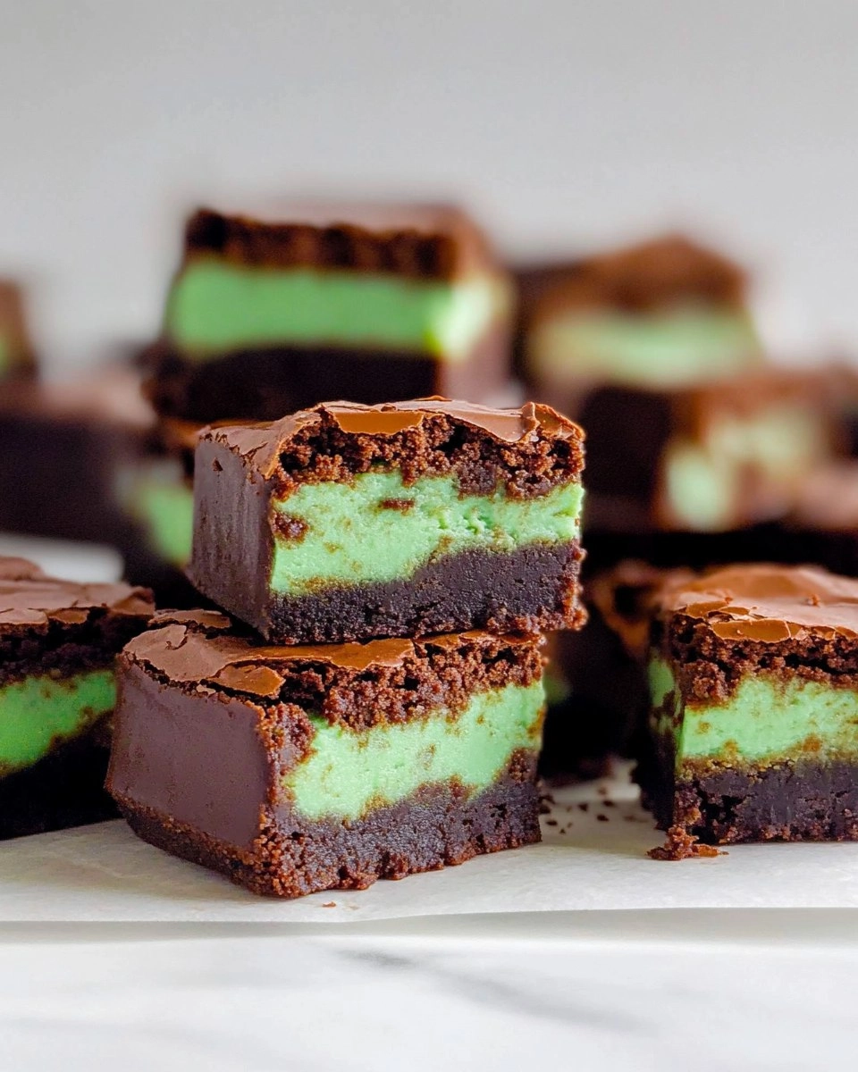 Mint Chocolate Brownies | Easy St Patrick's Day Fudgy Brownies