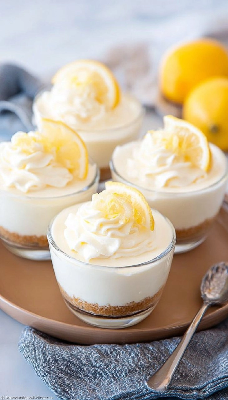 No-Bake Lemon Cheesecake Cups with Vanilla Cookie Crust 97 No-Bake Lemon Cheesecake Cups with Vanilla Cookie Crust