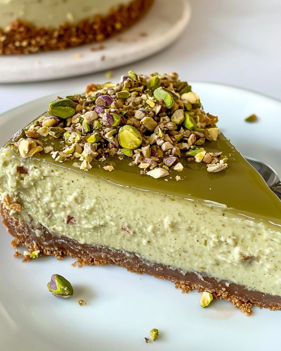 Pistachio Cheesecake | Easy No-Bake Green Dessert