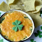 Shamrock Spinach Artichoke Dip with Green Tortilla Chips 113 Shamrock-Spinach-Artichoke-Dip-with-Green-Tortilla-Chips-Recipe