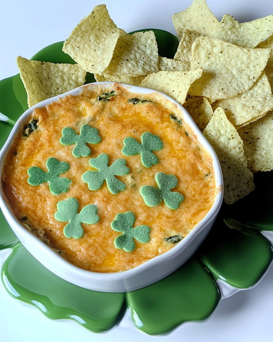 Shamrock Spinach Artichoke Dip with Green Tortilla Chips 112 Shamrock Spinach Artichoke Dip with Green Tortilla Chips