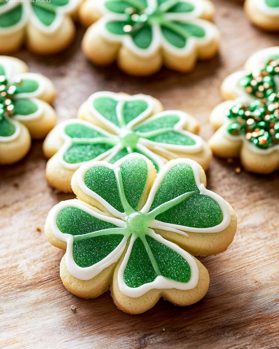 Shamrock Sugar Cookies | Decorated St Patrick's Day Cookies