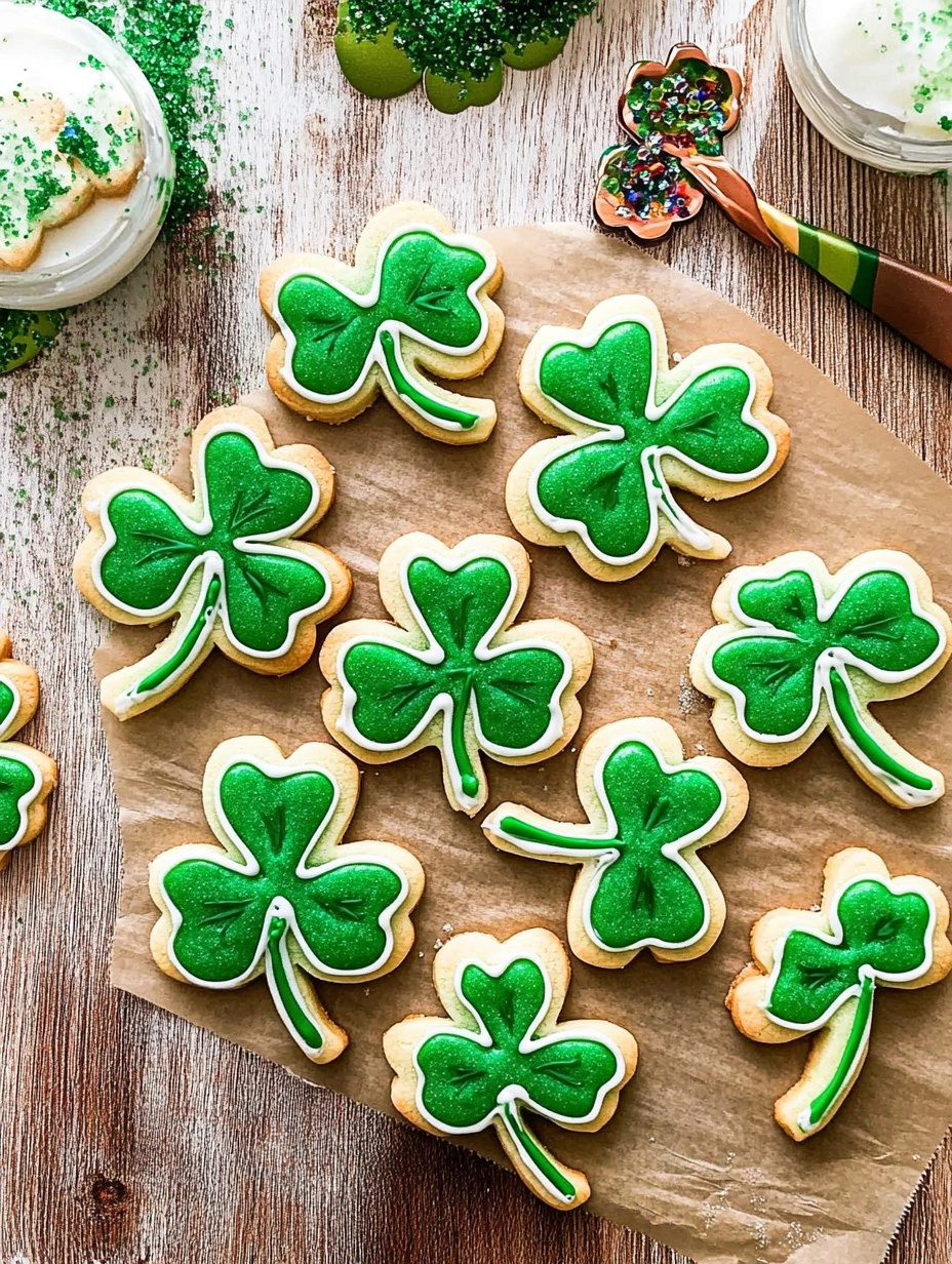 Shamrock Sugar Cookies | Decorated St Patrick's Day Cookies