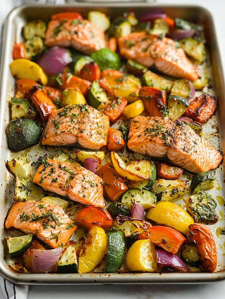 Sheet Pan Salmon | Baked Salmon with Roasted Vegetables 126 Sheet Pan Salmon | Baked Salmon with Roasted Vegetables