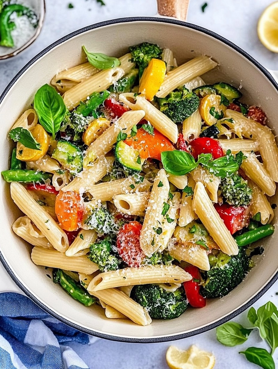 Spring Pasta Primavera | Fresh Vegetable Pasta with Light Sauce