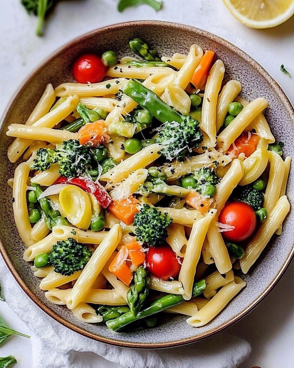 Spring Pasta Primavera | Fresh Vegetable Pasta with Light Sauce