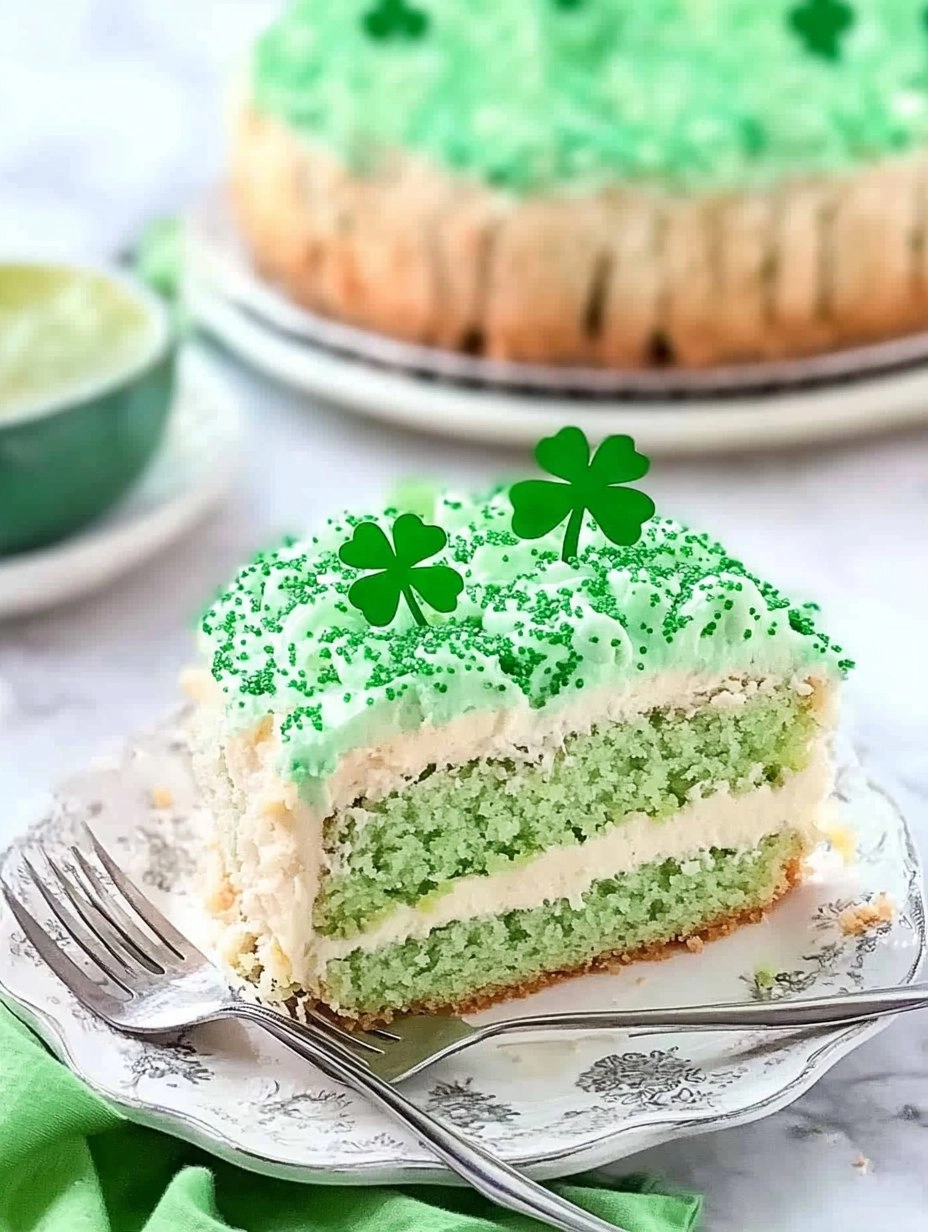 St. Patricks Day Lime Poke Cake