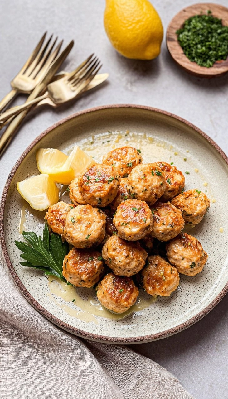 30-Minute Baked Lemon Chicken Meatballs