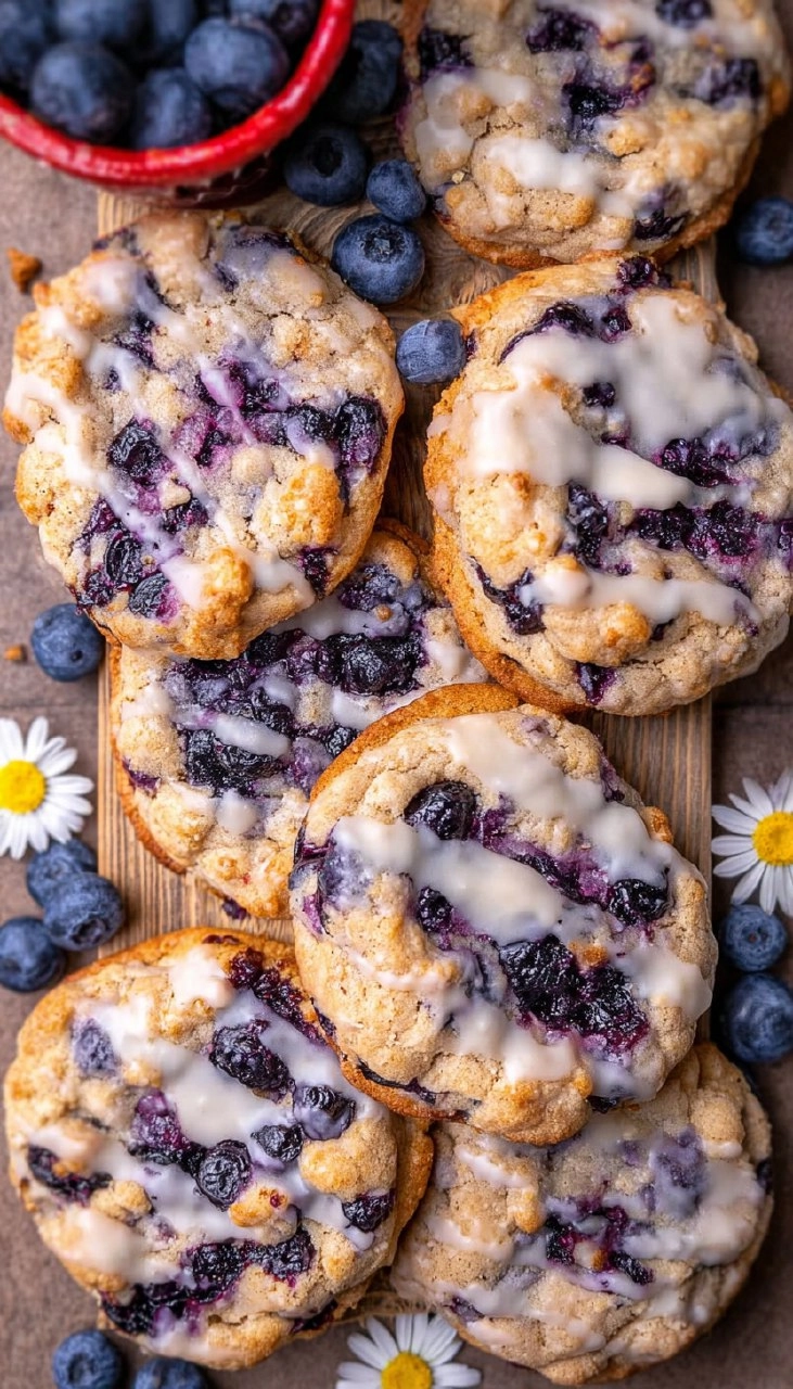 Blueberry Coffee Cake Cookies