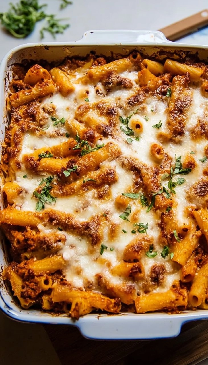 Cheesy Baked Ziti | Easy Weeknight Pasta Bake with Ricotta & Mozzarella