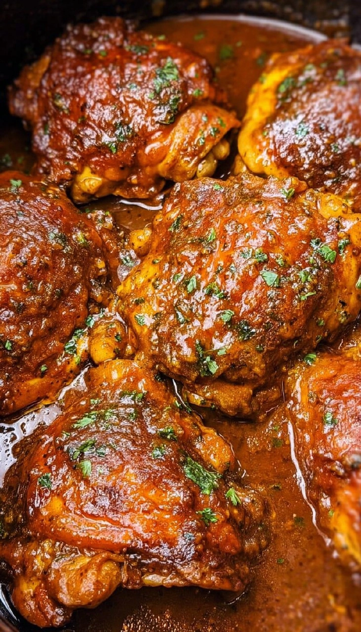 Crockpot Carolina Gold Bbq Chicken Thighs
