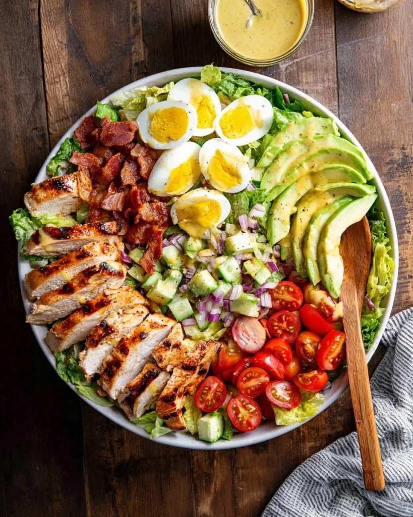 Healthy-Grilled-Chicken-Cobb-Salad-with-Honey-Dijon-Dressing-Recipe
