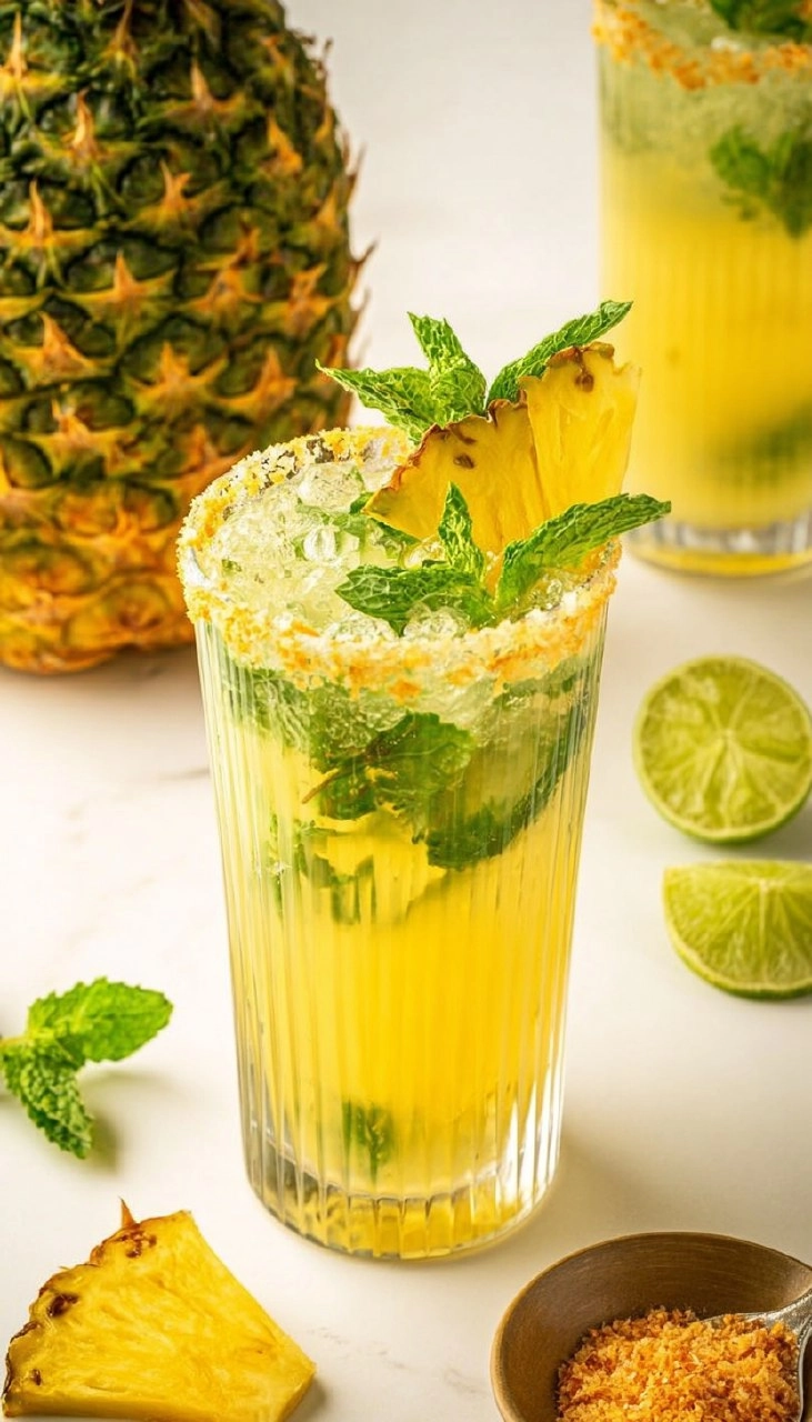 Pineapple Coconut Mojito | Tropical Cinco de Mayo Rum Cocktail