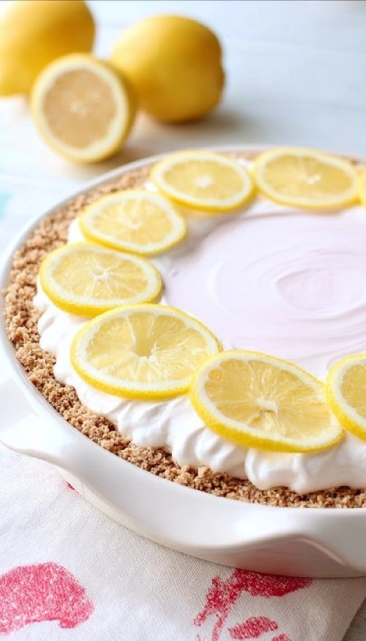 Pink Lemonade No-Bake Pie