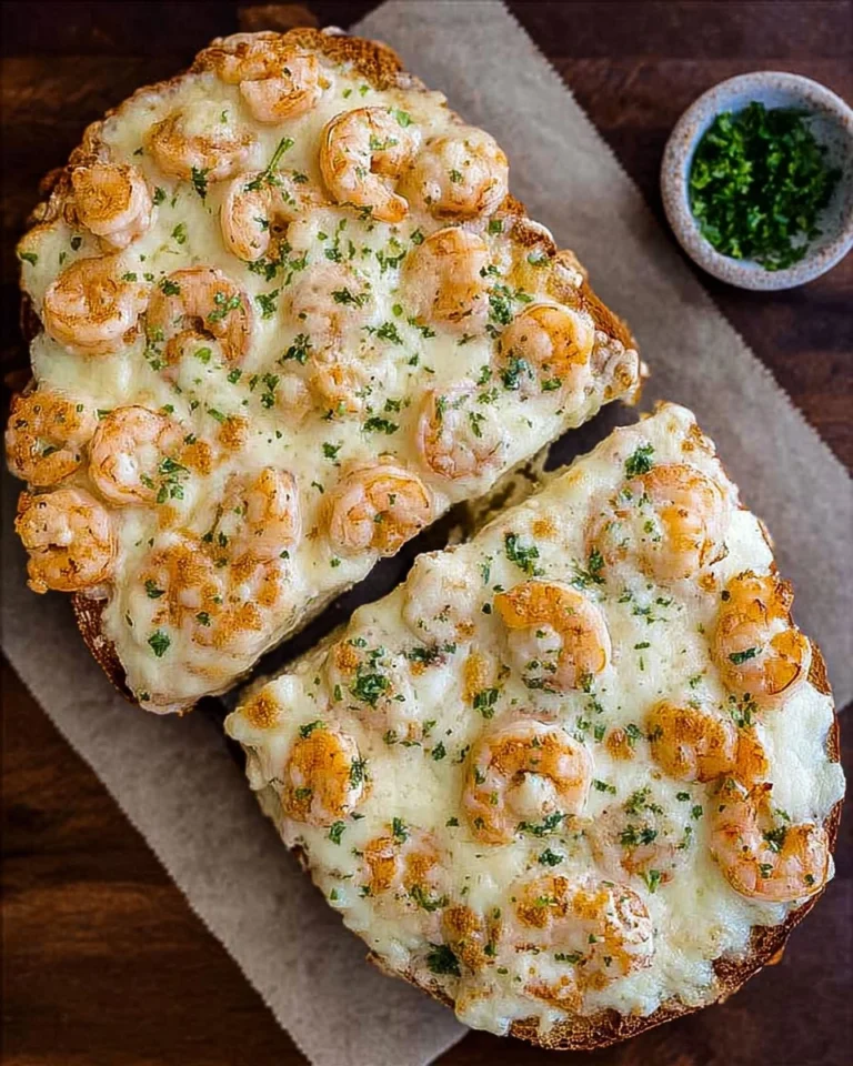 Shrimp-Alfredo-Garlic-Bread-Recipe