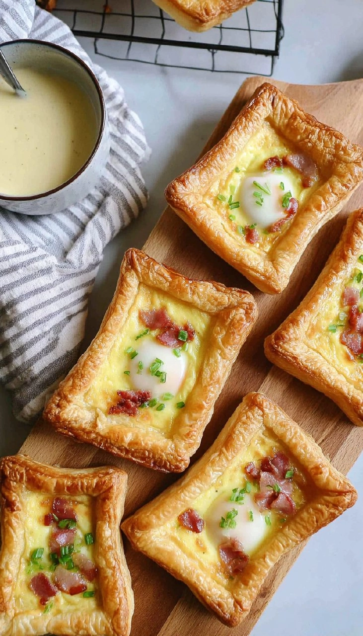 Spring Brunch Puff Pastry Egg Tarts