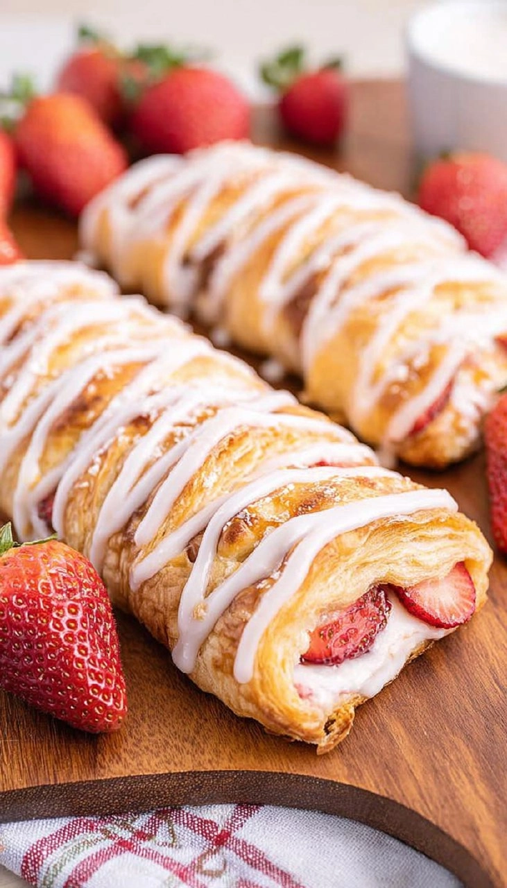 Strawberry Cream Cheese Danish | Easy Puff Pastry Breakfast Pastry