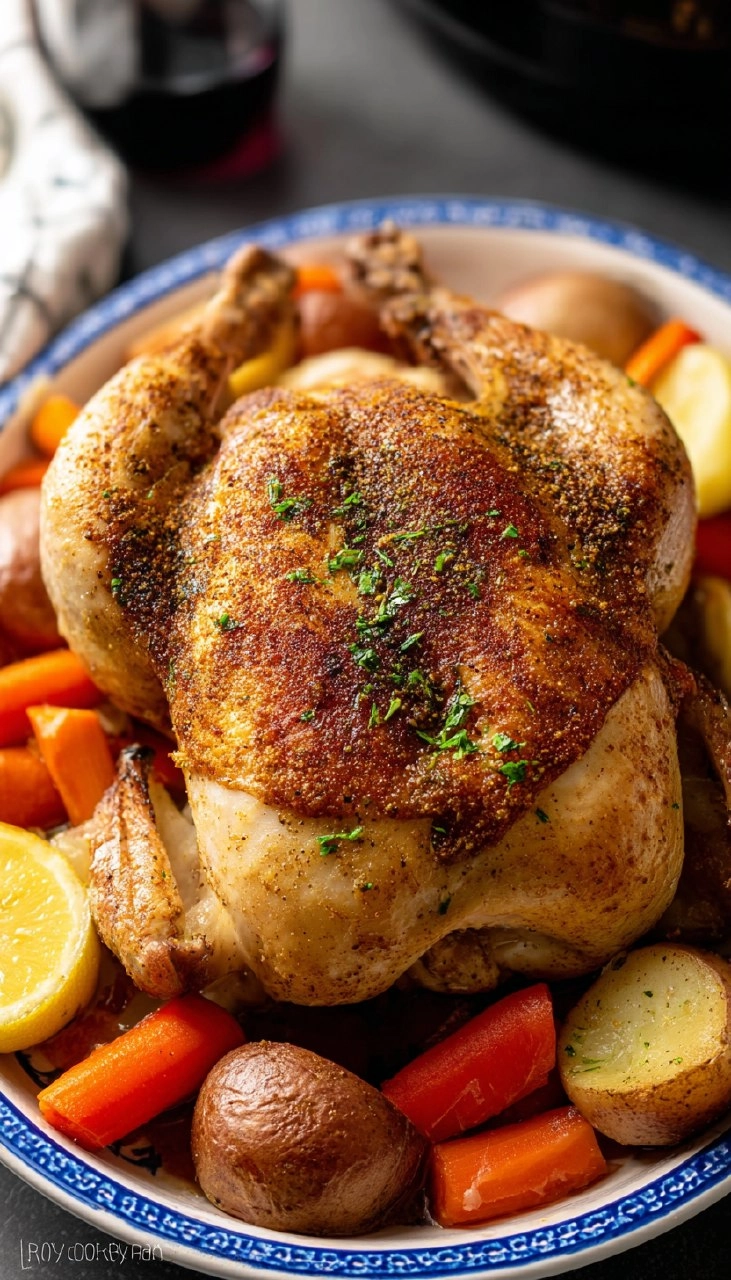 Crockpot Whole Chicken (10 Minute Prep)