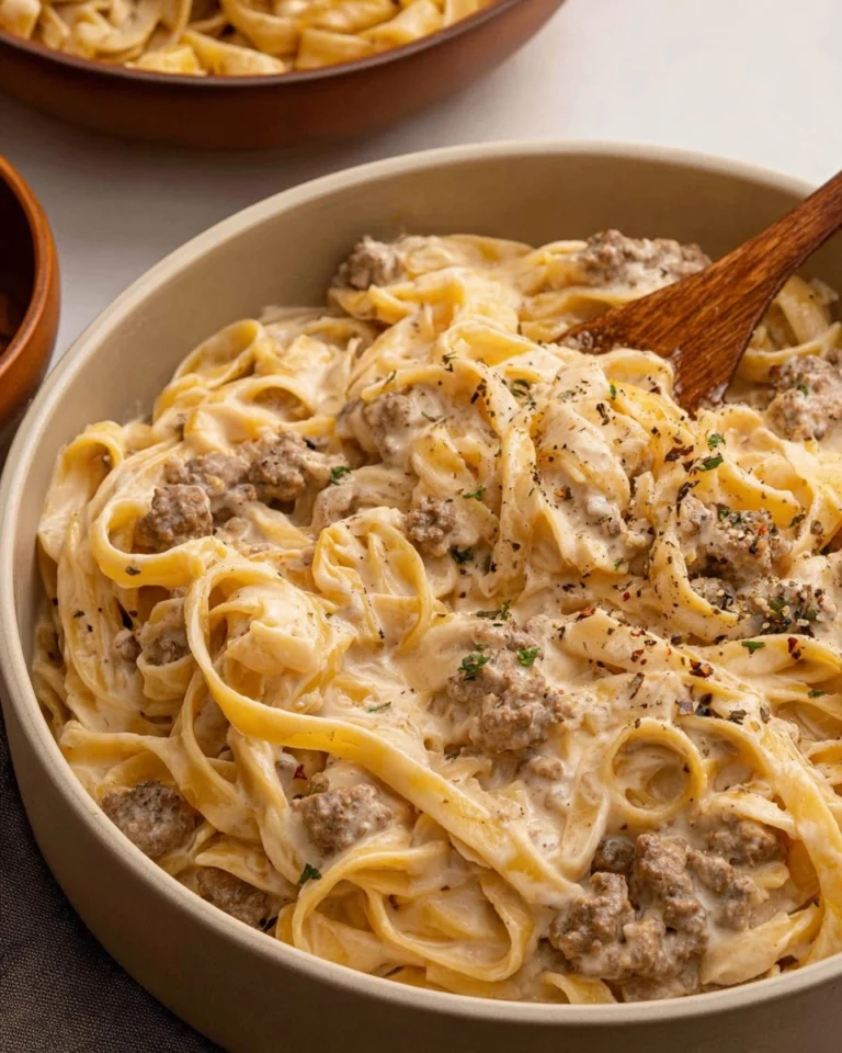 Ground-Beef-Alfredo-Recipe