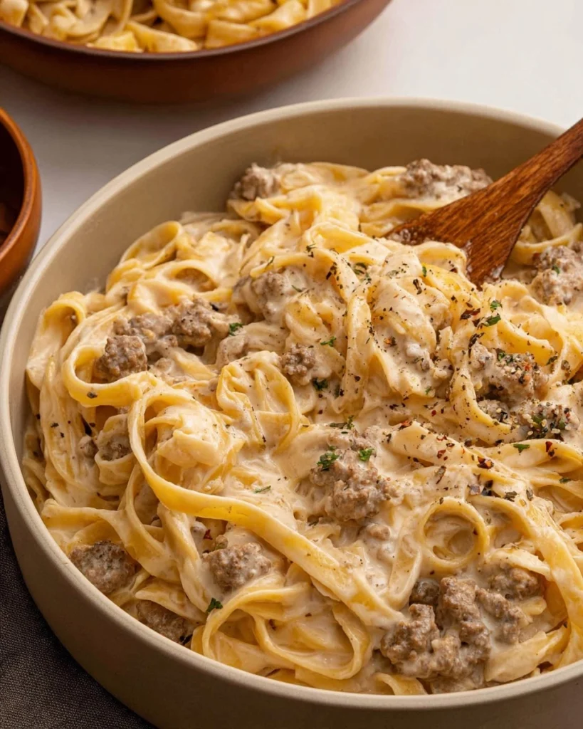 Ground-Beef-Alfredo-Recipe