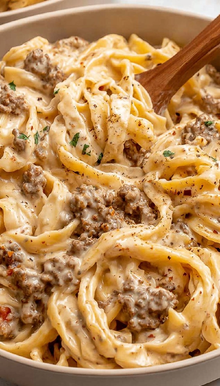 Ground Beef Alfredo