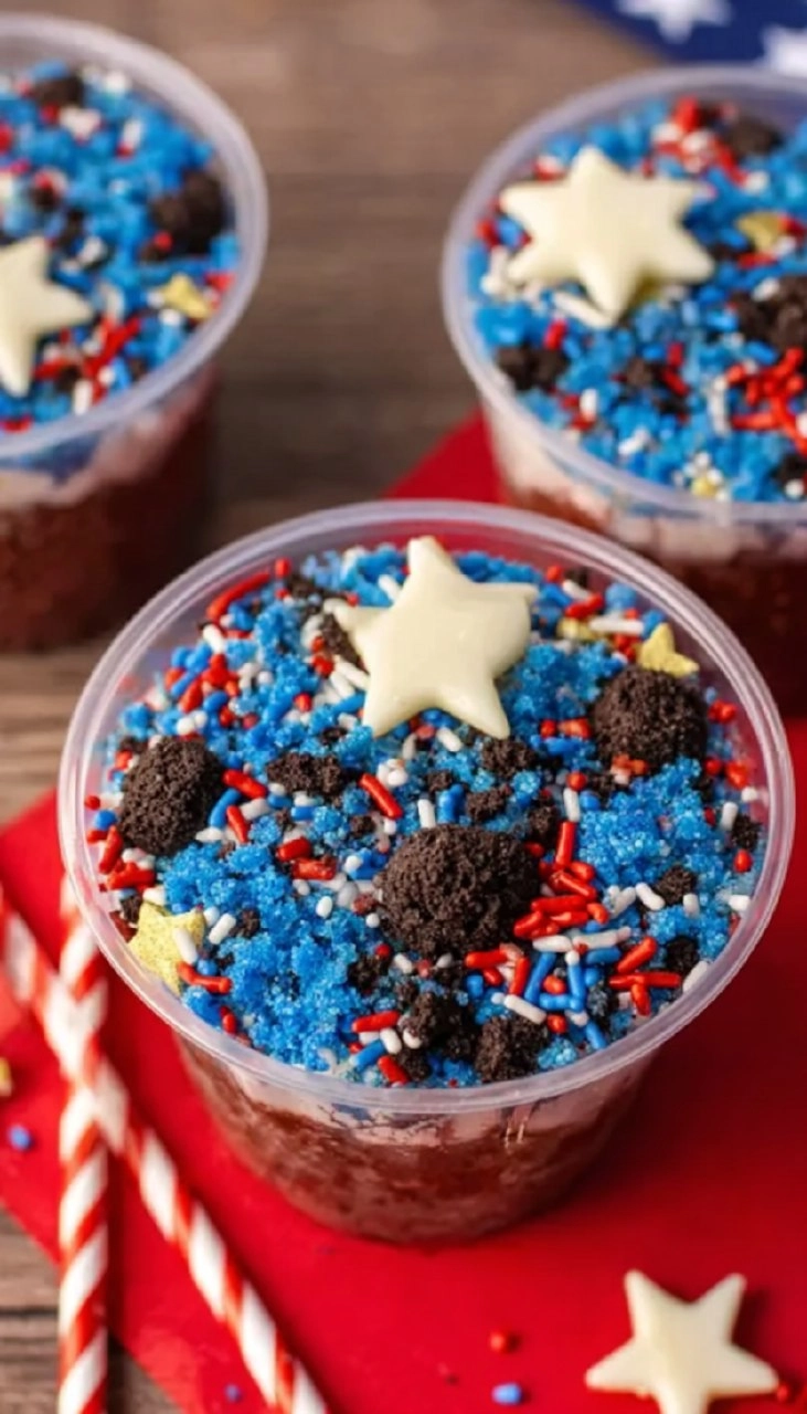Red White and Blue Dirt Cups
