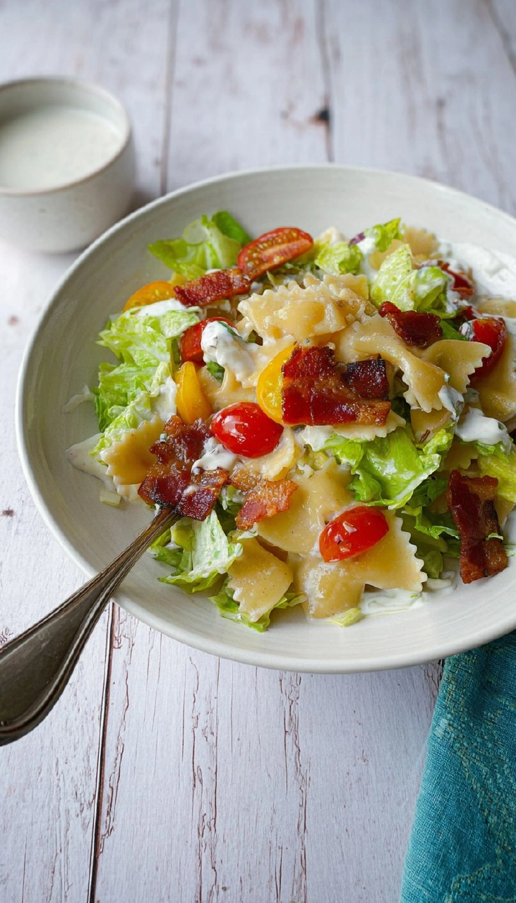 BLT Pasta Salad with Buttermilk Ranch Dressing