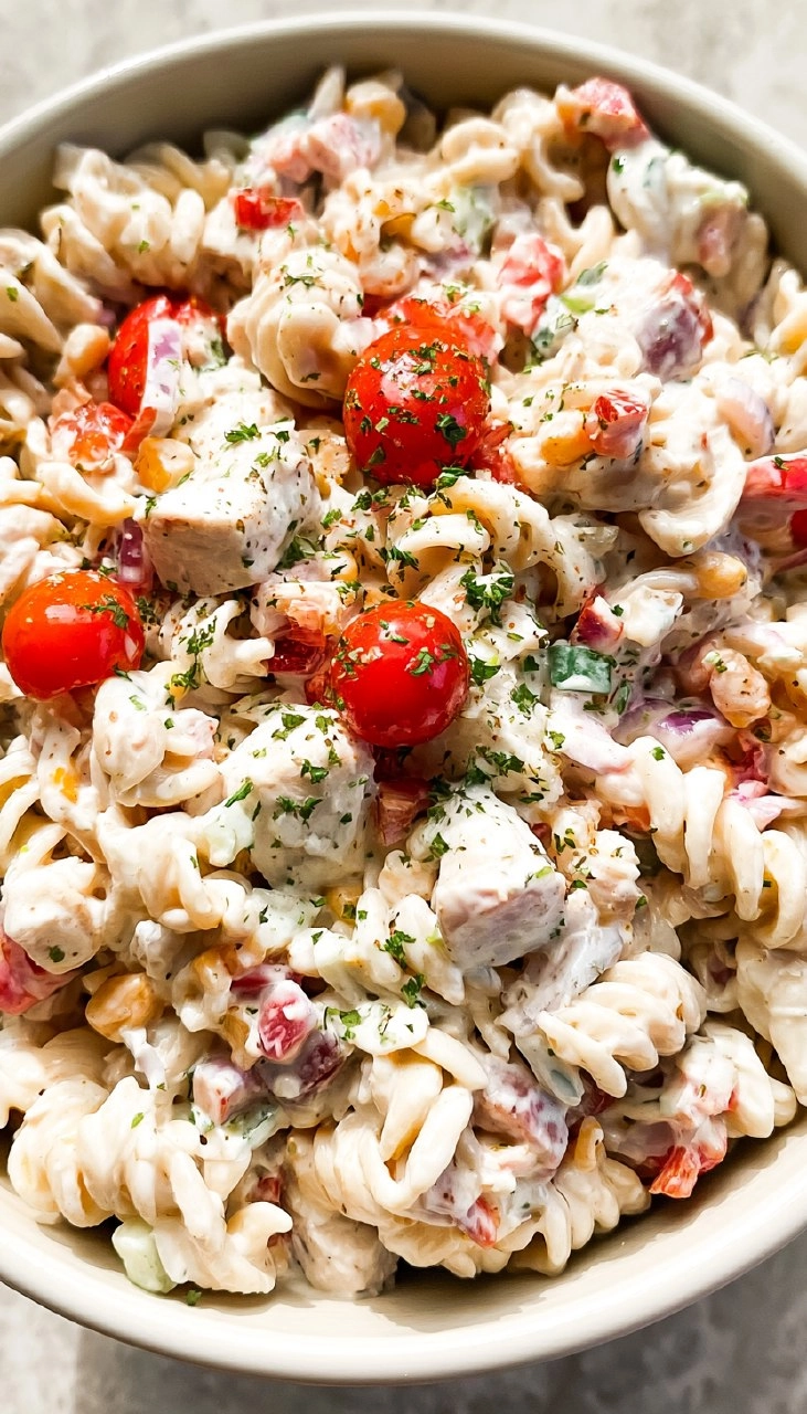 Chicken Ranch Pasta Salad