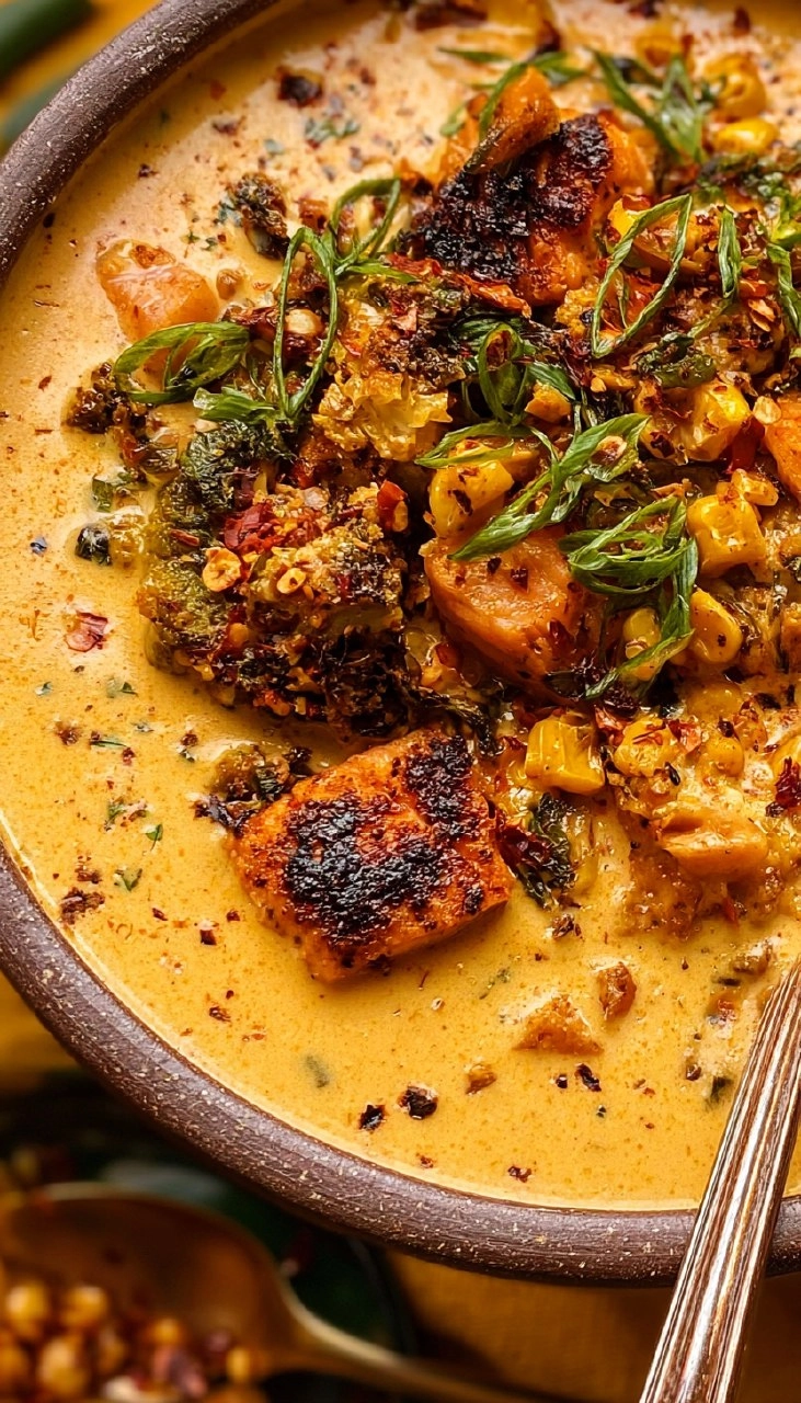 Creamy Blackened Salmon Chowder 145 Creamy Blackened Salmon Chowder