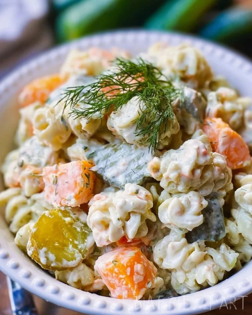 Creamy-Dill-Pickle-Pasta-Salad-Recipe