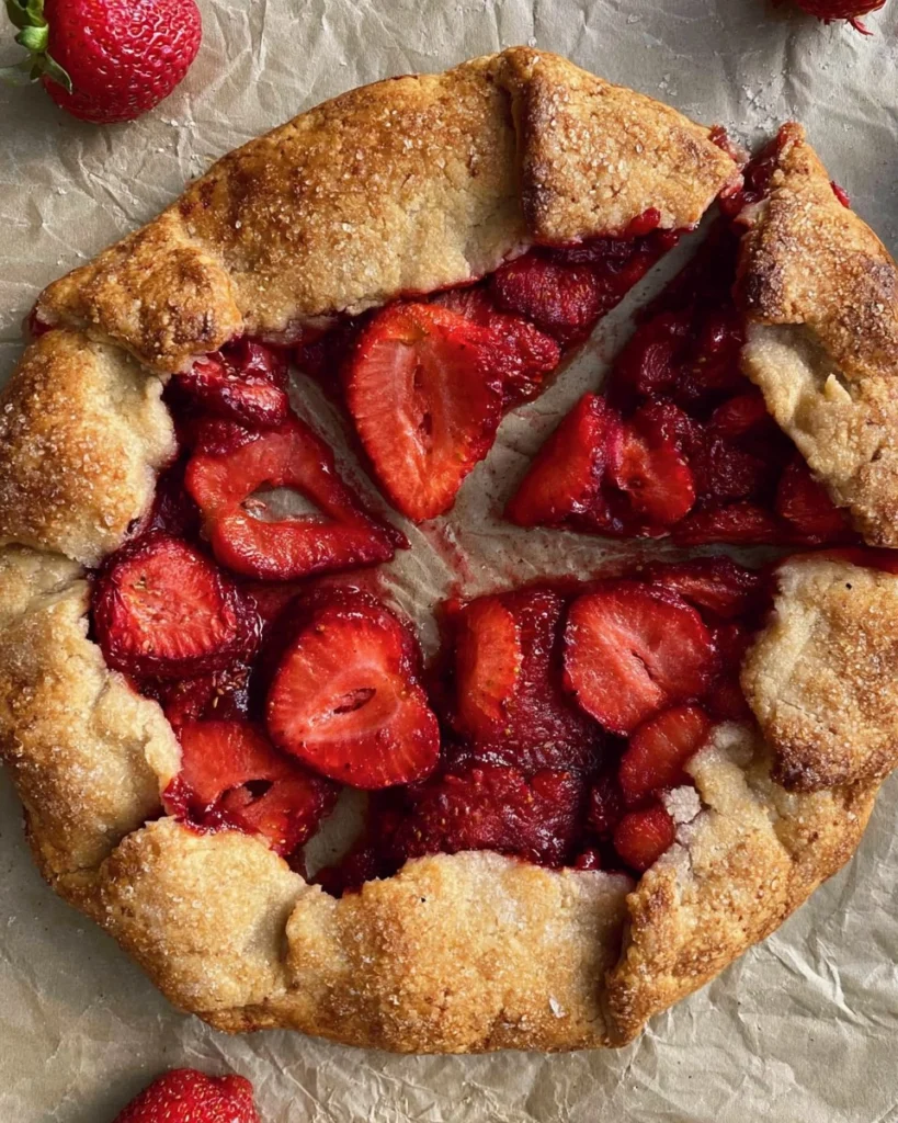 Easy-Strawberry-Galette-no-pie-pan-needed-Recipe