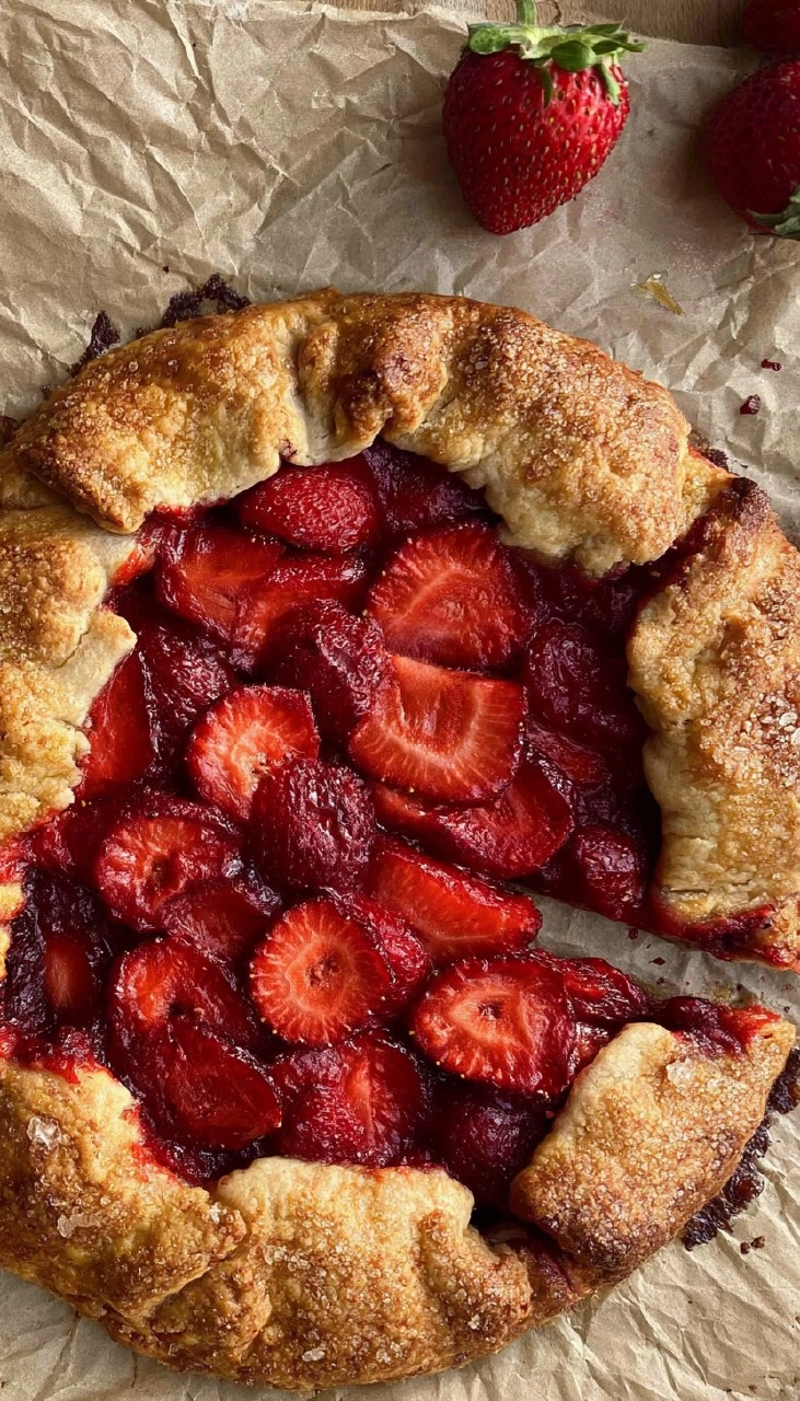 Easy Strawberry Galette (no pie pan needed)