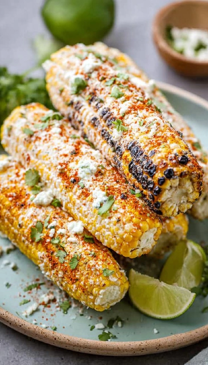 Grilled Corn Elote Style | Smoky Mexican Street Corn for Summer Cookouts