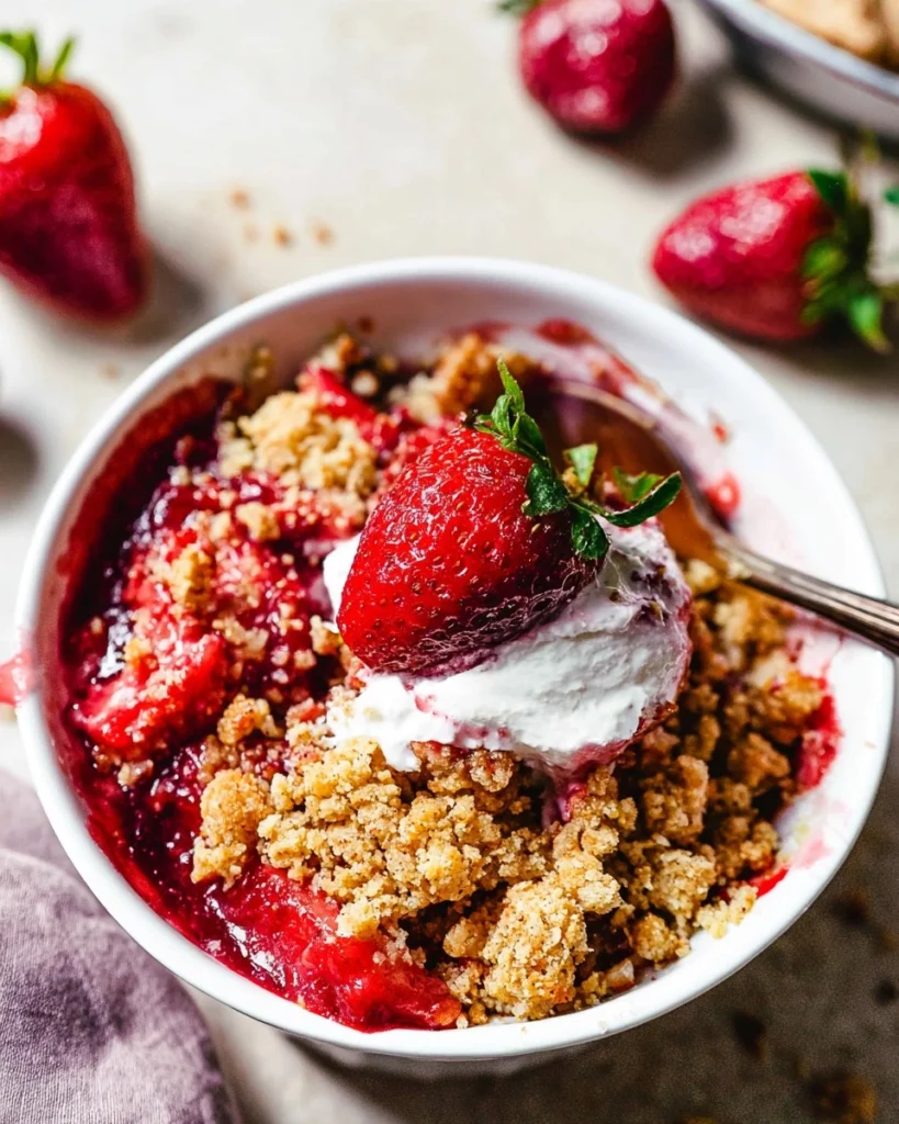 Healthy-Strawberry-Crisp-Gluten-Free-Easy-Almond-Flour-Crumble-Recipe