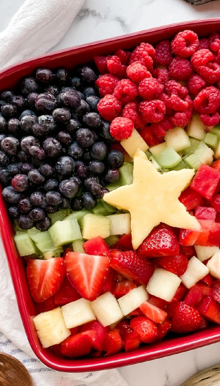 Red, White and Blue Fruit Salad | Patriotic Summer Side Dish
