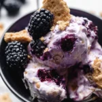 Blackberry-Cheesecake-Cottage-Cheese-Ice-Cream-Recipe