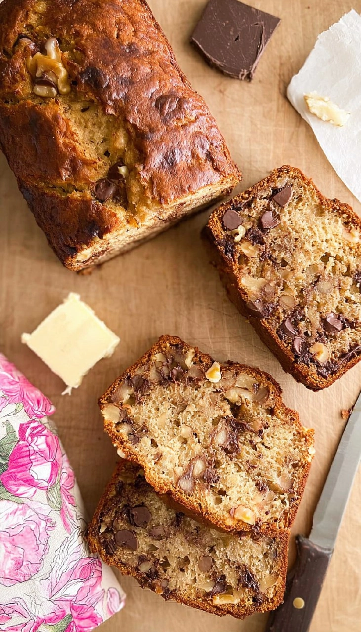 Chocolate Chip Walnut Banana Bread