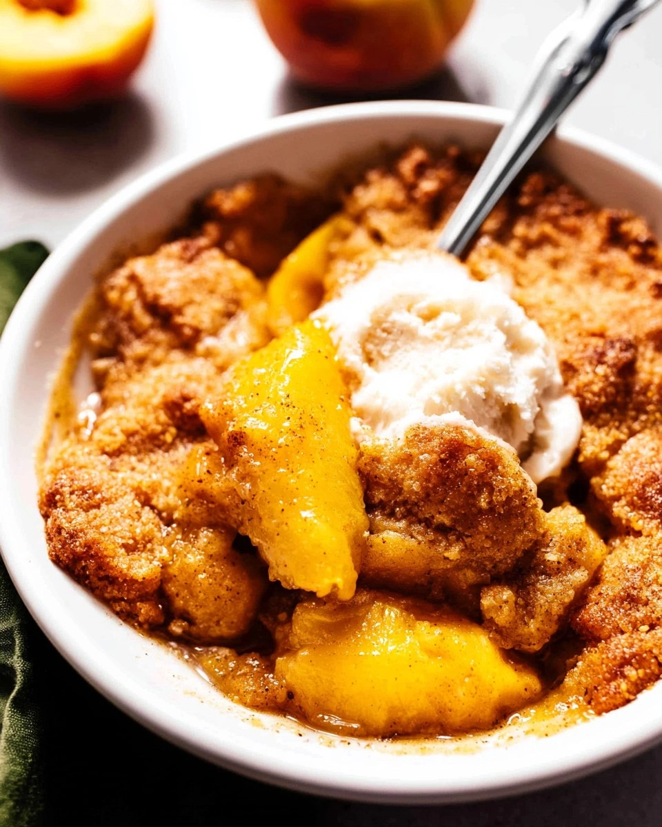 Easy Peach Cobbler (Gluten-Free, Naturally Sweetened) 114 Easy Peach Cobbler (Gluten-Free, Naturally Sweetened)