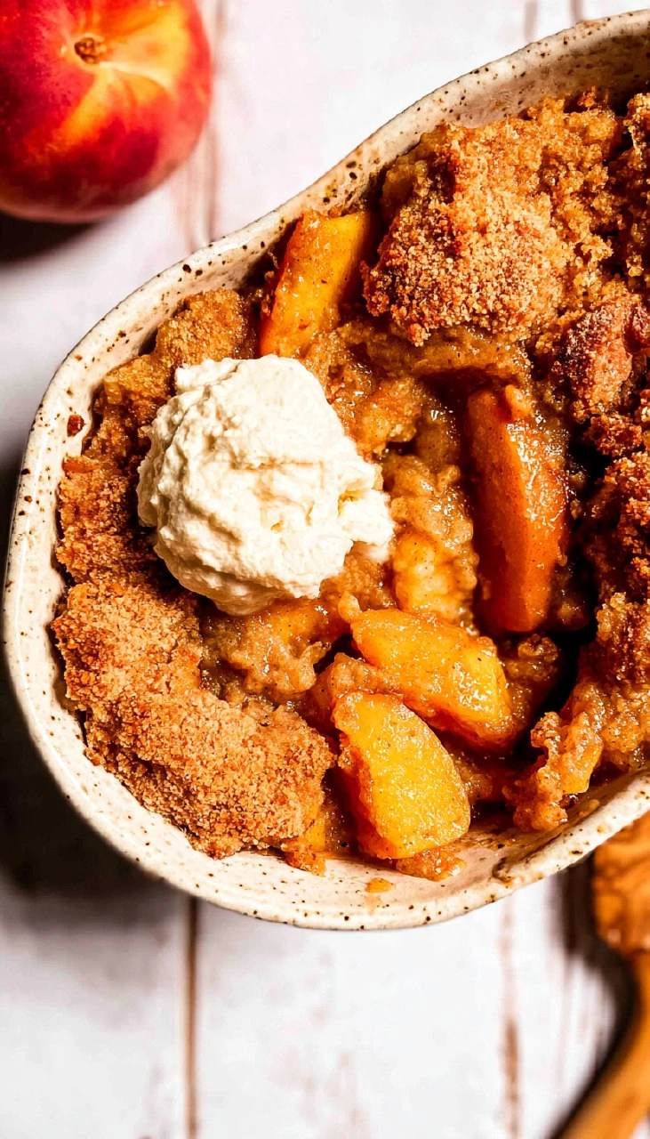 Easy Peach Cobbler (Gluten-Free, Naturally Sweetened) 115 Easy Peach Cobbler (Gluten-Free, Naturally Sweetened)
