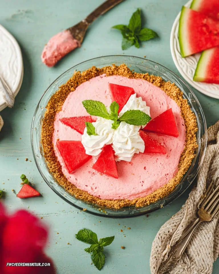 No-Bake Watermelon Pie: An Easy Summer Dessert 92 No-Bake-Watermelon-Pie-An-Easy-Summer-Dessert-Recipe