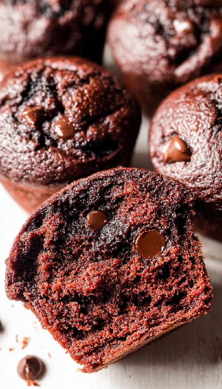 Healthy Chocolate Zucchini Muffins (Gluten Free, Paleo)