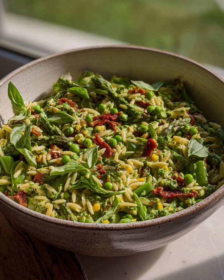 Spring Orzo Pasta Salad with Creamy Basil Vinaigrette 112 Spring-Orzo-Pasta-Salad-with-Creamy-Basil-Vinaigrette-Recipe